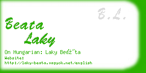 beata laky business card